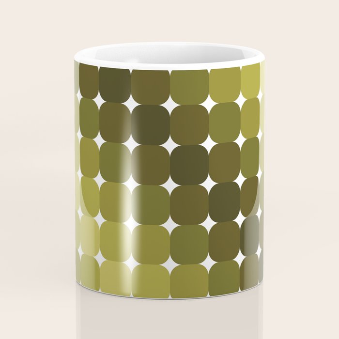 Retro Rounded Rectangle Gradient - Green Coffee Mug Gallery Image 4