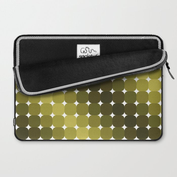 Retro Rounded Rectangle Gradient - Green Laptop Sleeve Gallery Image 2