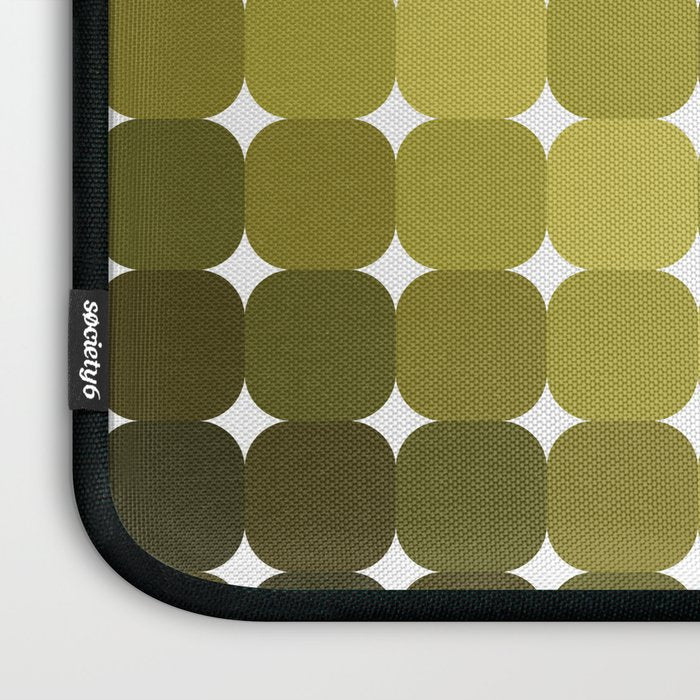 Retro Rounded Rectangle Gradient - Green Laptop Sleeve Gallery Image 3