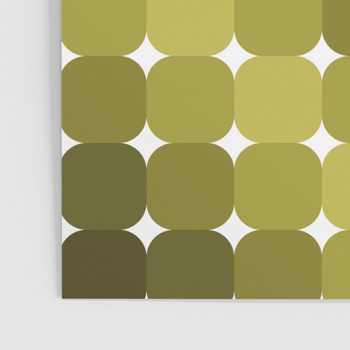 Retro Rounded Rectangle Gradient - Green Poster Gallery Image 3