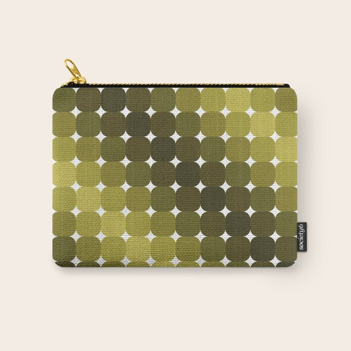 Retro Rounded Rectangle Gradient - Green Carry All Pouch Gallery Image 1