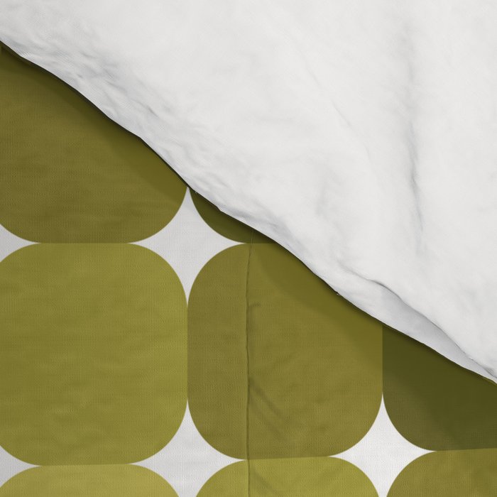 Retro Rounded Rectangle Gradient - Green Comforter Gallery Image 4