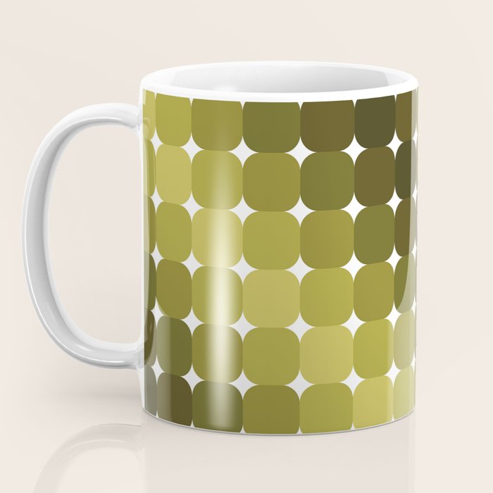 Retro Rounded Rectangle Gradient - Green Coffee Mug Gallery Image 3