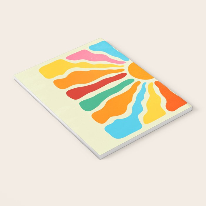 Retro Sun Waves: Rainbow Edition Notebook Gallery Image 3