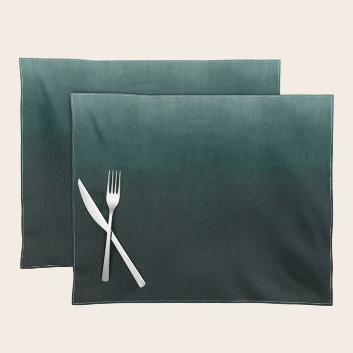 Ombre Emerald Placemat Gallery Image 1