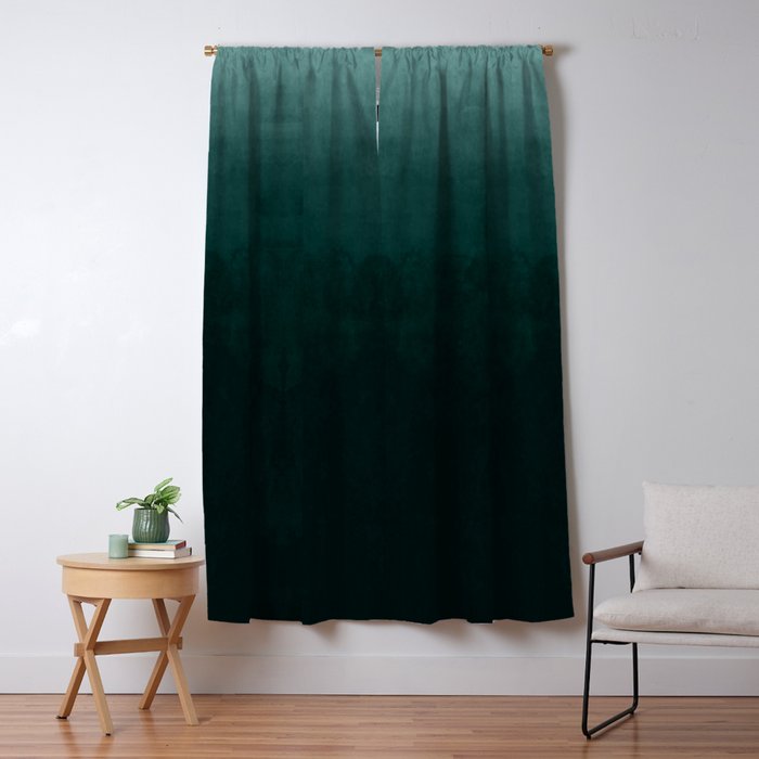 Ombre Emerald Window Curtain