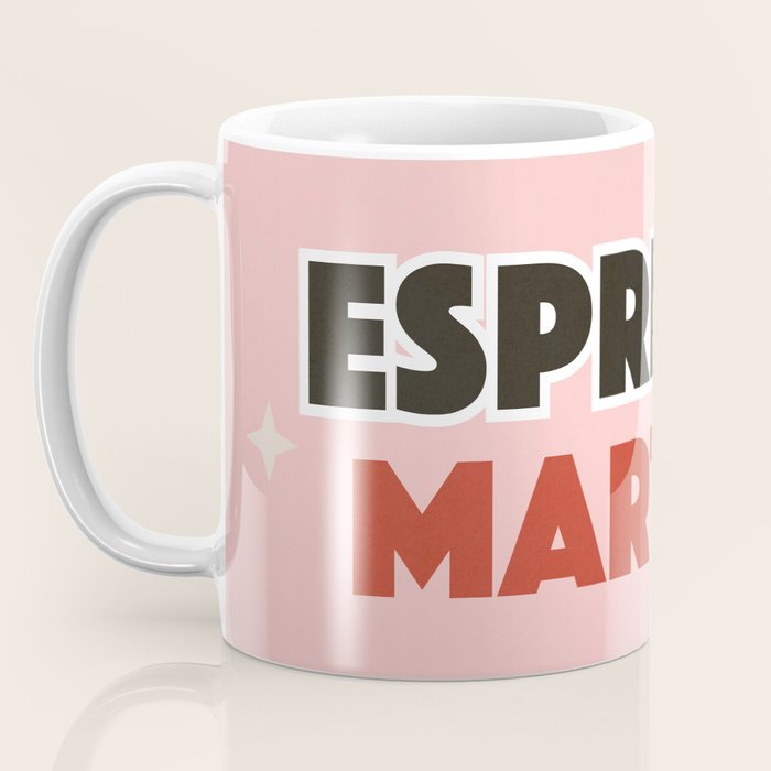 Espresso Martini Italian Retro Cocktail - Red Green Pink Coffee Mug Gallery Image 3