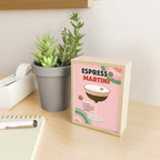 Espresso Martini Italian Retro Cocktail - Red Green Pink Mini Art Print Gallery Image 2