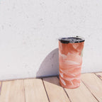 Collaboration  Modern Botanical Dahlia Flower Photograph -pink terracotta floral Travel Mug Gallery Image 4