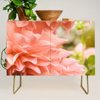 Collaboration  Modern Botanical Dahlia Flower Photograph -pink terracotta floral Credenza Gallery Image 1