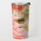 Collaboration  Modern Botanical Dahlia Flower Photograph -pink terracotta floral Travel Mug Gallery Image 2