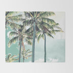 Under the palms Throw Blanket Gallery Image 2