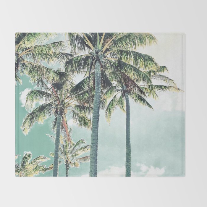 Under the palms Throw Blanket Gallery Image 2