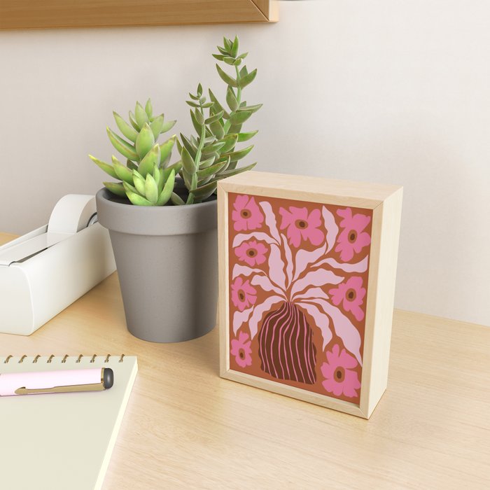 Mid-century blooming pot  Mini Art Print Gallery Image 2