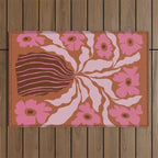 Mid-century blooming pot  Outdoor Rug Gallery Image 1
