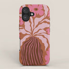 Mid-century blooming pot  iPhone Case Gallery Image 1