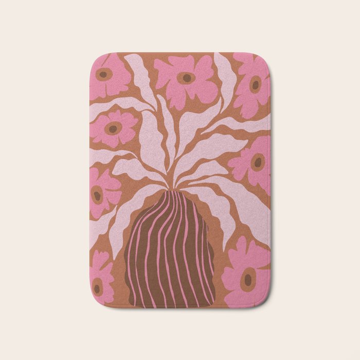 Mid-century blooming pot  Bath Mat Gallery Image 1