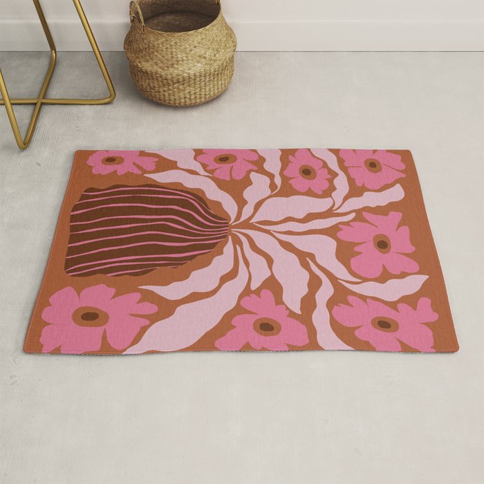 Mid-century blooming pot  Rug Gallery Image 1