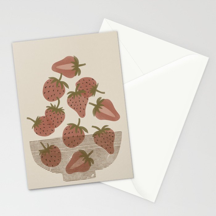 Strawberry Bowl Stationery Card Gallery Image 2