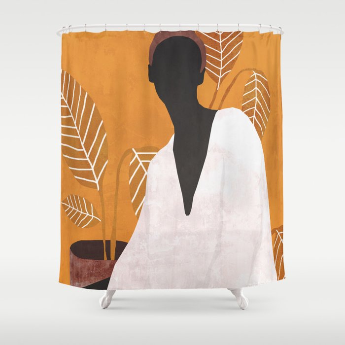 Tropical Girl 6 Shower Curtain Gallery Image 1