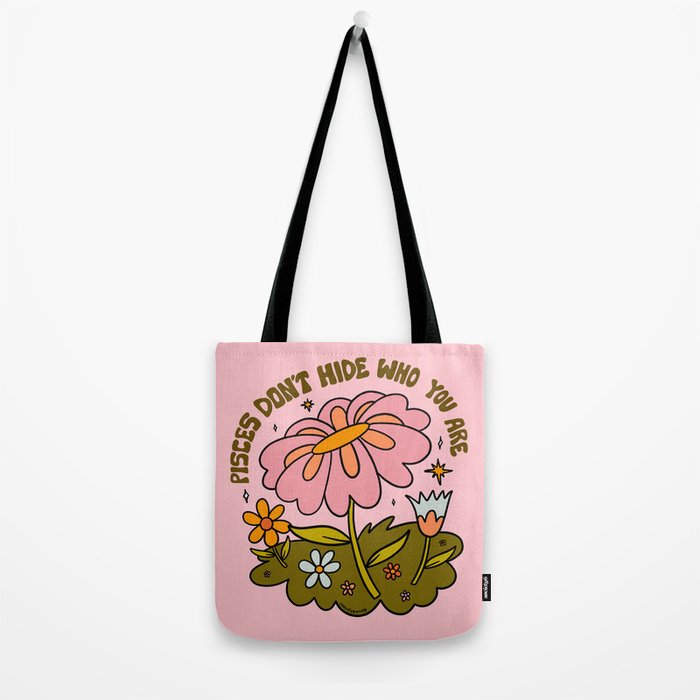 Pisces Flower Tote Bag Gallery Image 2