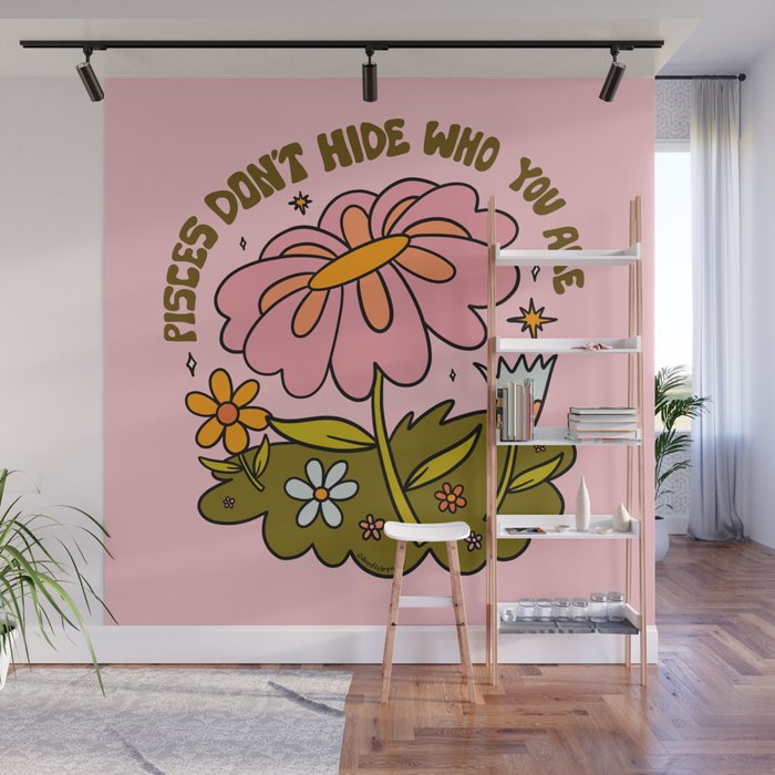 Pisces Flower Wall Mural Gallery Image 1