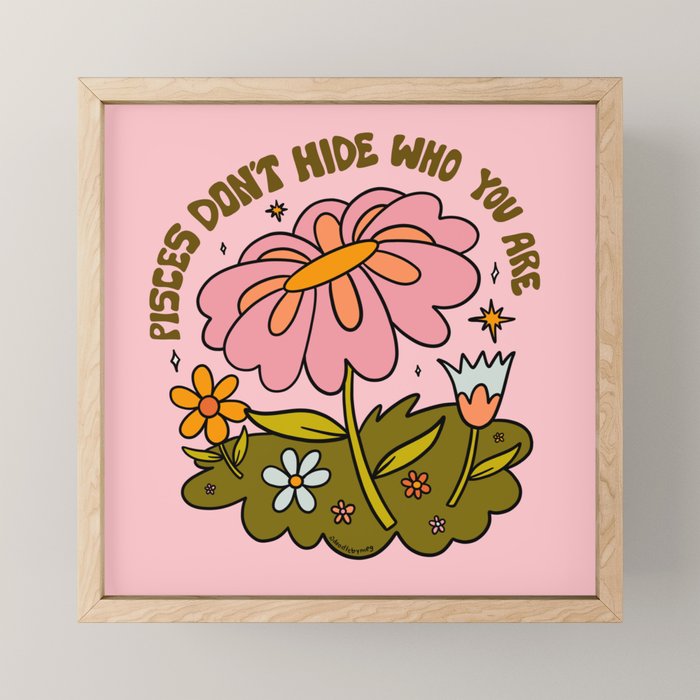 Pisces Flower Mini Art Print Gallery Image 1