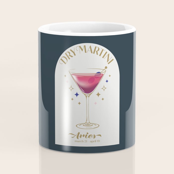Dry Martini Cocktail Zodiac Sign Coffee Mug Gallery Image 4