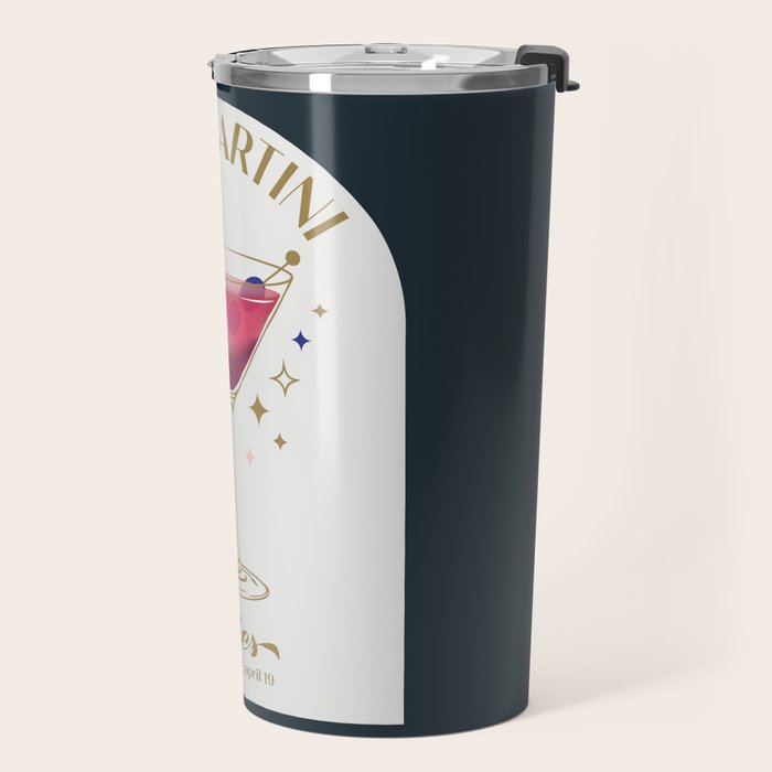 Dry Martini Cocktail Zodiac Sign Travel Mug Gallery Image 2