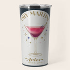 Dry Martini Cocktail Zodiac Sign Travel Mug Gallery Image 1