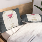 Dry Martini Cocktail Zodiac Sign Pillow Sham Gallery Image 2