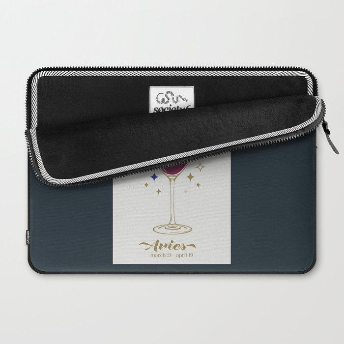 Dry Martini Cocktail Zodiac Sign Laptop Sleeve Gallery Image 2
