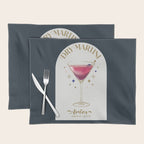Dry Martini Cocktail Zodiac Sign Placemat Gallery Image 1