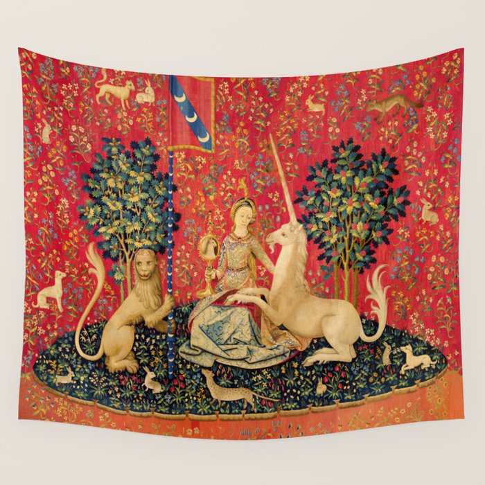 Lady and the Unicorn - Sight Wall Tapestry Gallery Image 4