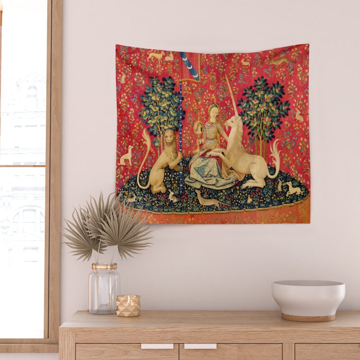 Lady and the Unicorn - Sight Wall Tapestry Gallery Image 2