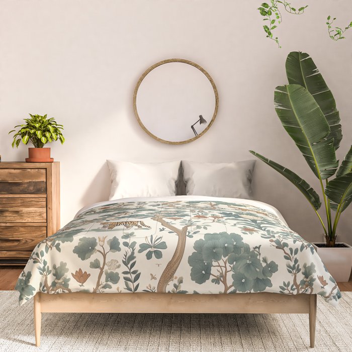 Tigers in Romantic Botanica Comforter Gallery Image 3