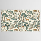 Tigers in Romantic Botanica Tablecloth Gallery Image 2