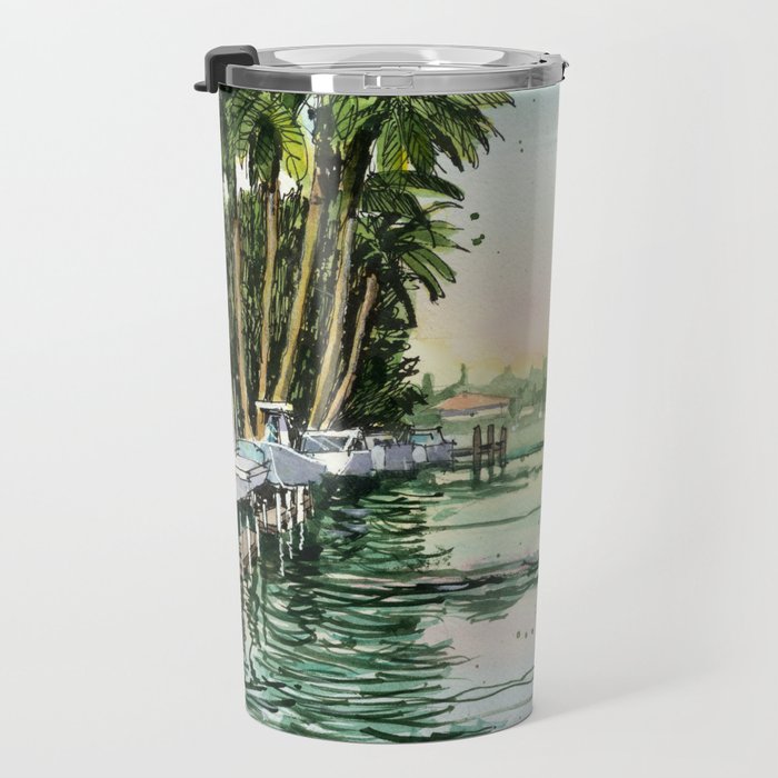 Siesta Key View to Big Pass Travel Mug Gallery Image 3