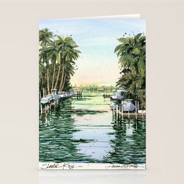 Siesta Key View to Big Pass Stationery Card Gallery Image 2