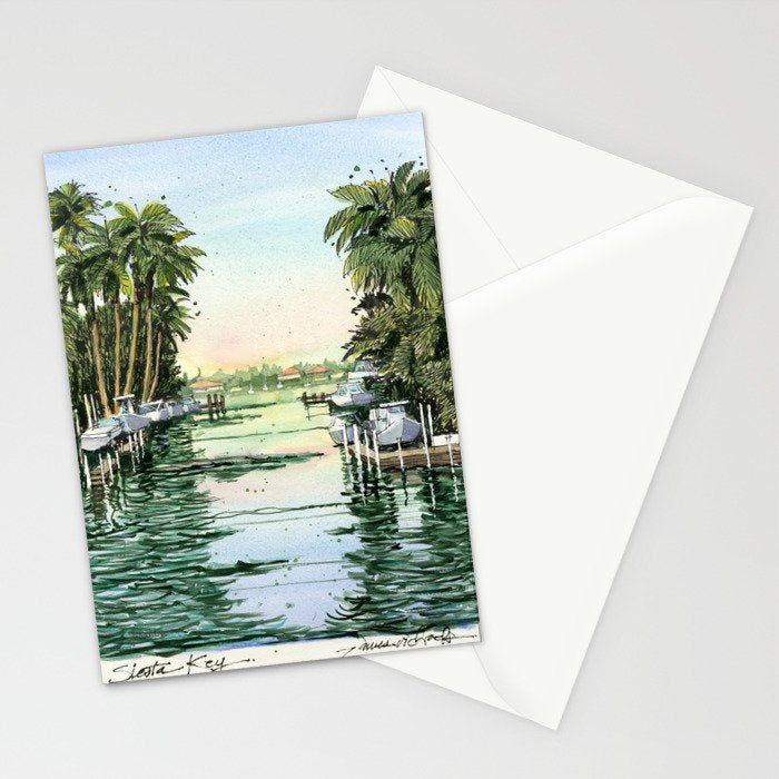 Siesta Key View to Big Pass Stationery Card Gallery Image 2