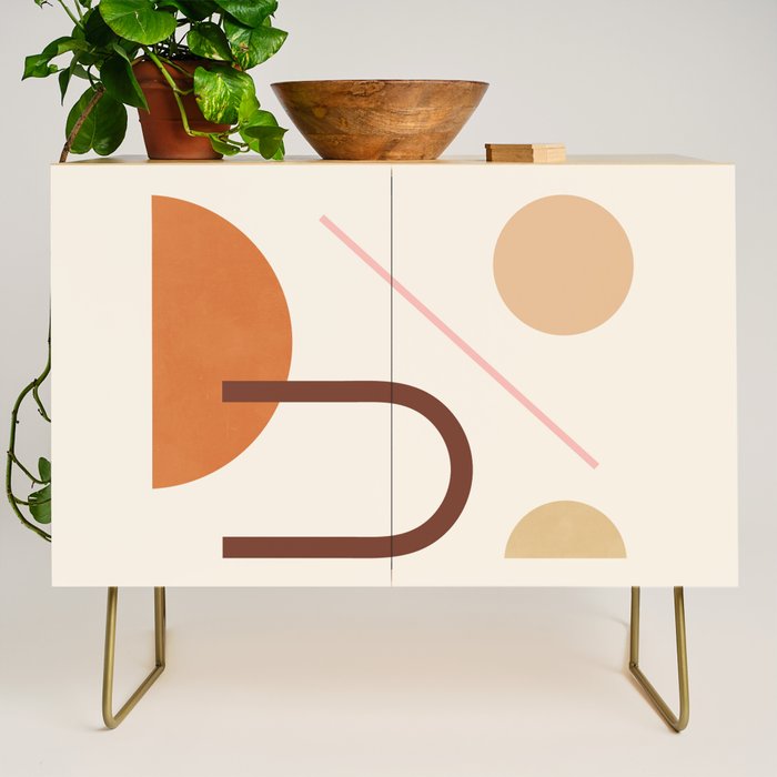 Abstraction_GEOMETRIC_SHAPE_ART_Minimalism_001C Credenza Gallery Image 1