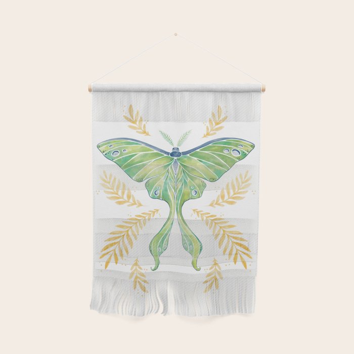 Watercolor Luna Moth Wall Hanging Gallery Image 1