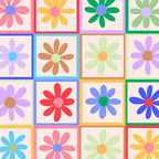 Cute Checkered Flowers in Beige  Coffee Mug Gallery Image 2