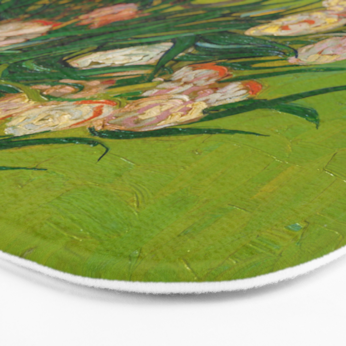 Oleanders Vincent van Gogh Oil On Canvas Floral Still Life Painting Bath Mat Gallery Image 3