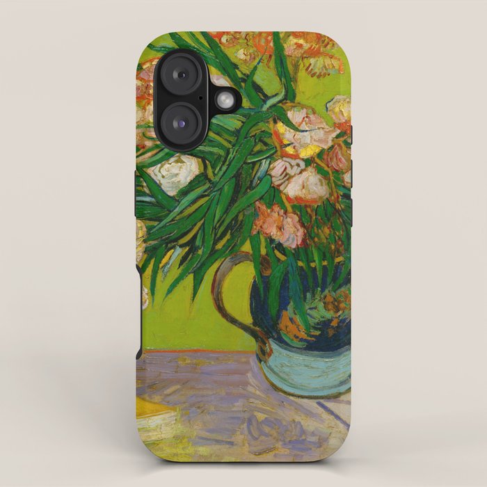 Oleanders Vincent van Gogh Oil On Canvas Floral Still Life Painting iPhone Case Gallery Image 1