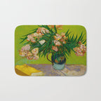 Oleanders Vincent van Gogh Oil On Canvas Floral Still Life Painting Bath Mat Gallery Image 1