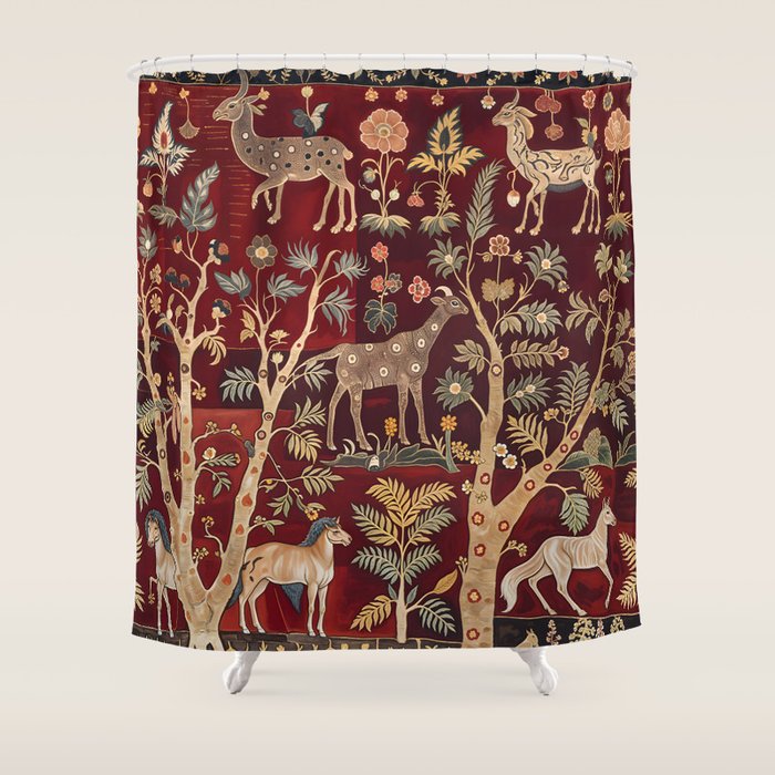 Bohemain Bygone Beasts Shower Curtain Gallery Image 1