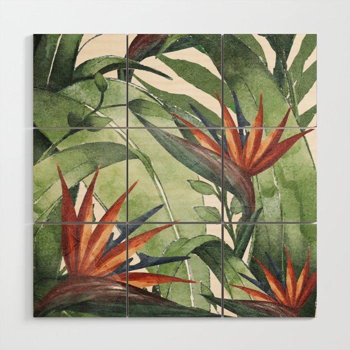 Tropical Flora I Wood Wall Art Gallery Image 1