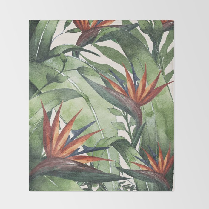 Tropical Flora I Throw Blanket Gallery Image 2