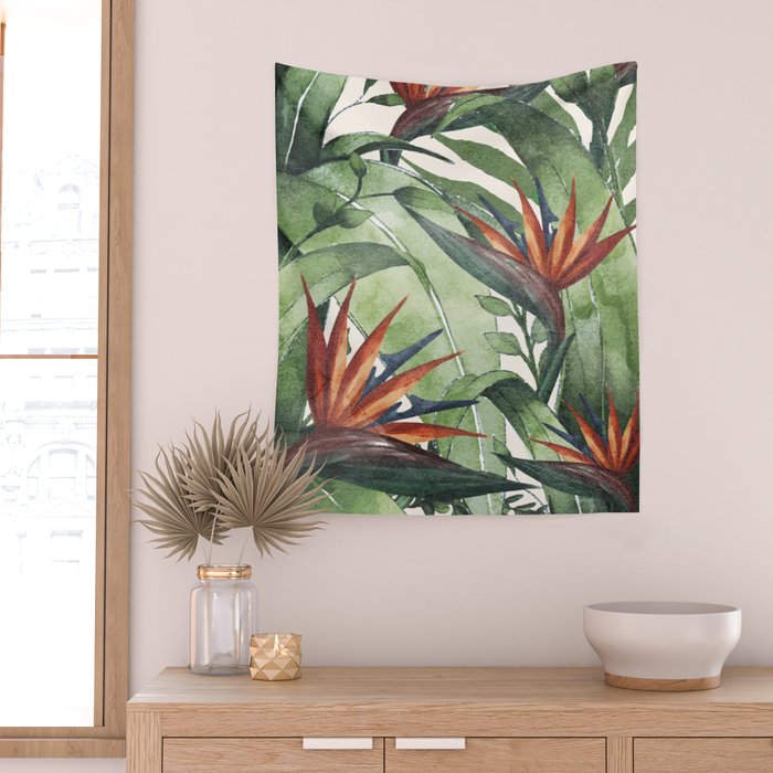Tropical Flora I Wall Tapestry Gallery Image 2